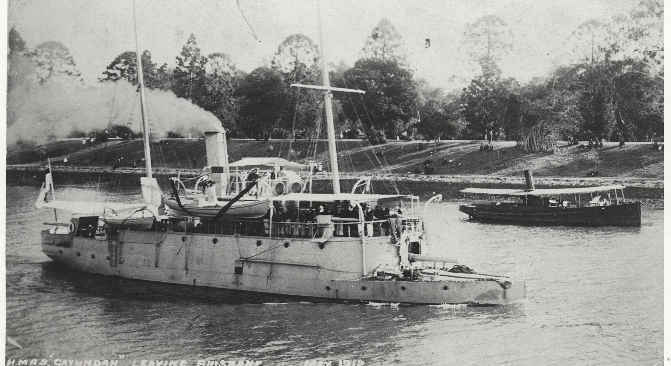 Gayundah Steaming Down The Brisbane River 1912